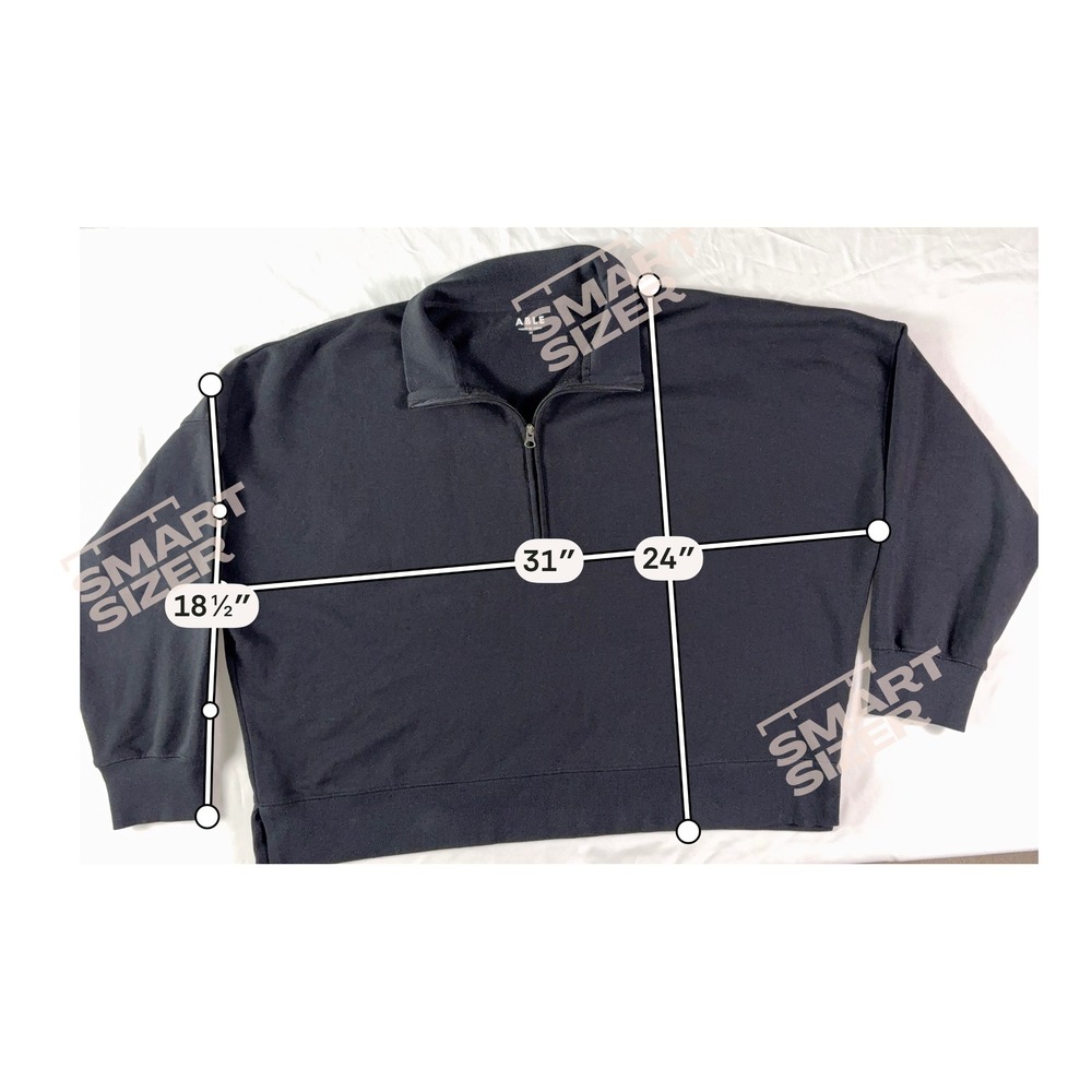 ABLE 1/4 Zip Pullover Sweatshirt Womens 2X Oversized Boxy Athleisure Lounge - Picture 6 of 7